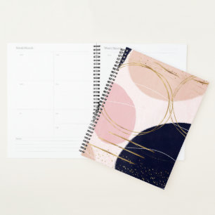 Gravure et cercles d'or moderne Design rose minima