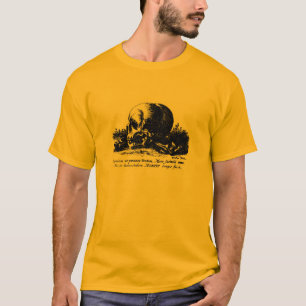 Gravure sur bois en crâne - T-shirt (Halloween ?)
