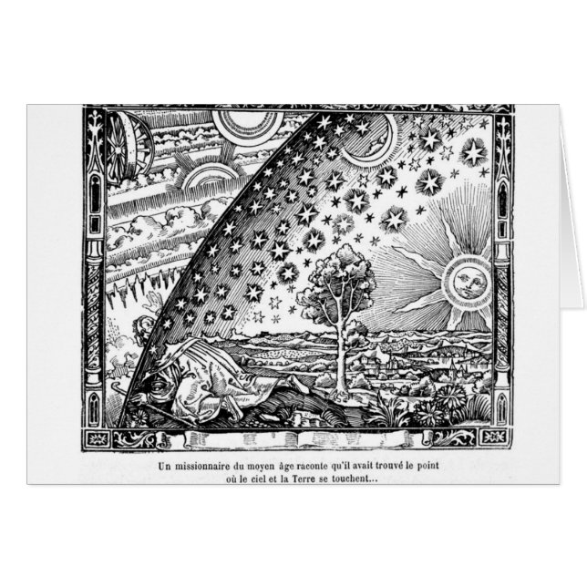 Gravure sur bois en Flammarion de l'univers (Devant horizontal)