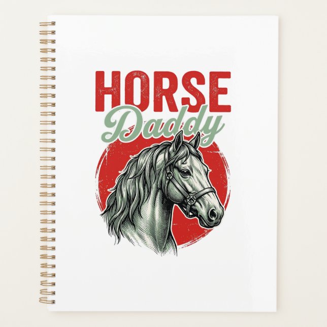 Gravure vintage de papa cheval (Devant)