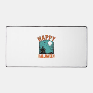 Gravure Vintage Joyeux Halloween Maison Hantée De