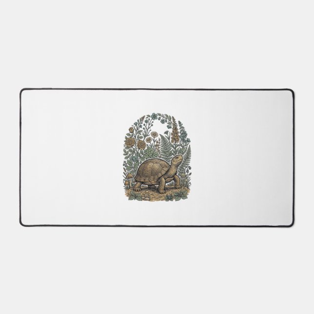 Gravure vintage tortue jardin botanique (Recto)