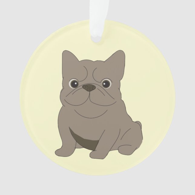 Gray Baby French Bulldog, Cream, (devant)