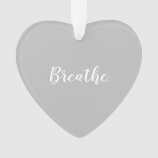 Gray Breathe Ornament de Noël en forme de coeur