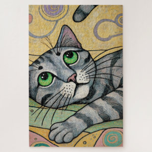 Gray Cat 1000 Piece Puzzle