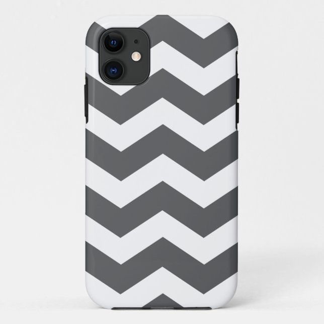 Gray Chevron Motif Coque-Mate iPhone 5 Coque (Dos)