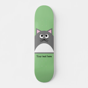 Gray Kitty Chat Skateboard personnalisé