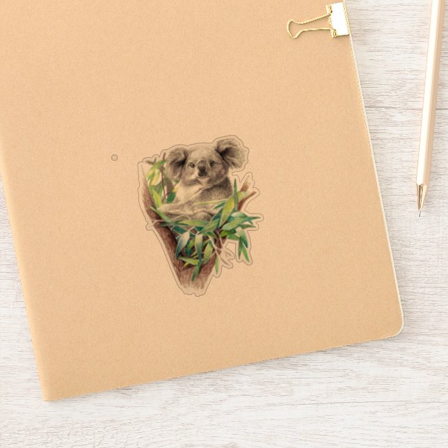 Gray mignon autocollant Koala (Carnet)