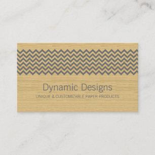 Gray Rustic Chevron Carte de visite