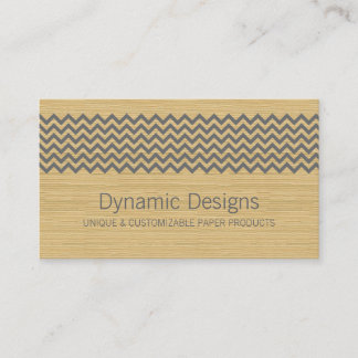 Gray Rustic Chevron Carte de visite