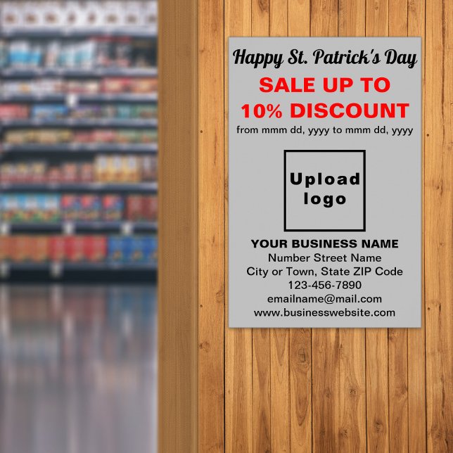 Gray St. Patrick's Day Business Sale Poster (Gray St. Patrick's Day business sale poster)