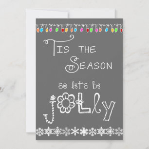 Gray Tis Season Fête Invitation