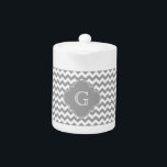 Gray Wht Chevron ZigZag Gris Quatrefoil Monogramme<br><div class="desc">Chevron gris et blanc Chevron ZigZag Motif, Grey Quatrefoil Étiquette Monogramme Un motif zig-zag chic, moderne et design en chevron gris et blanc. Customisez le étiquette de quadrilatère gris avec votre monogramme, nom ou autre texte. (Cliquez sur "Customiser" pour changer la police, ajuster la taille des polices, les couleurs des...</div>