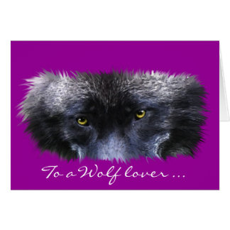 GRAY WOLF EYES Wildlife Supporter carte blanche