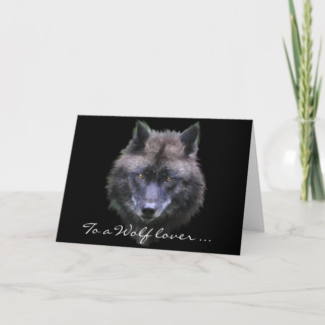 GRAY WOLF EYES Wildlife Supporter cartes de note v (Devant)