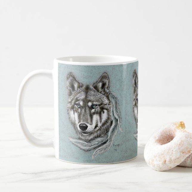 Gray Wolf Mug (Avec donut)
