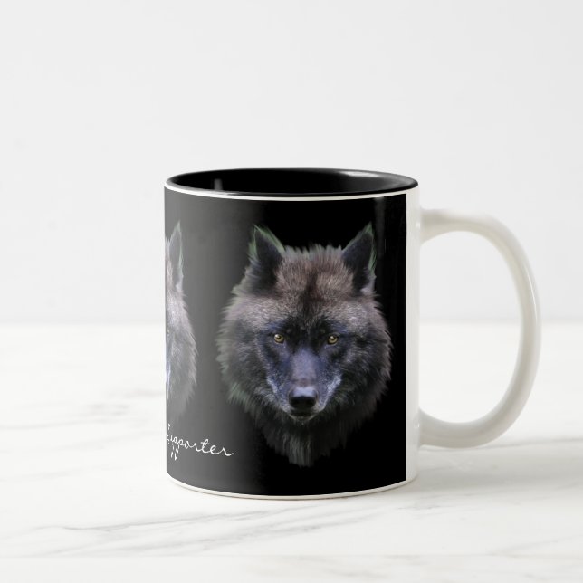 GRAY WOLF SOUTIEN À LA Mug Cadeau Faune (Droit)