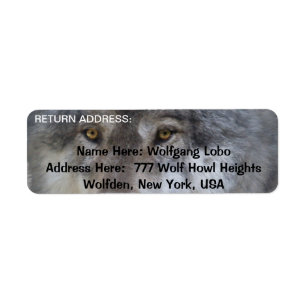 GRAY WOLF Wildlife Return Adresse Étiquettes