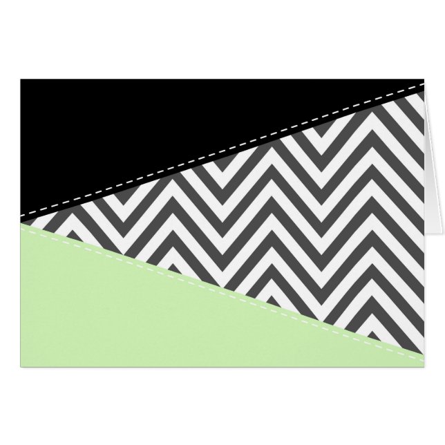 Gray Zigzag, Gray Chevron, Zigzag Pattern, Mint (Devant horizontal)