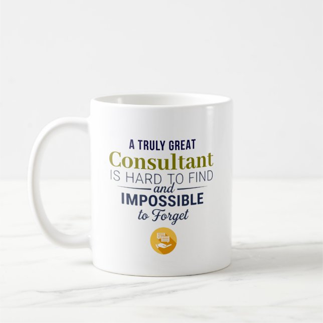 Great Consultant Personalized Name Gift Coffee Mug (Gauche)
