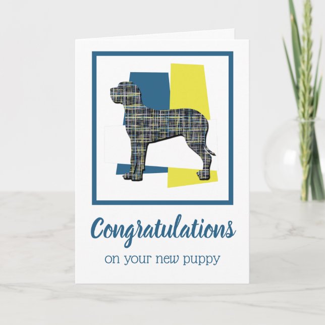 Great Dane Puppy Félicitations Carte de voeux (Devant)