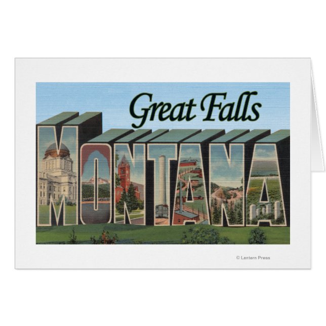 Great Falls, Montana - Scènes de grandes lettres (Devant horizontal)