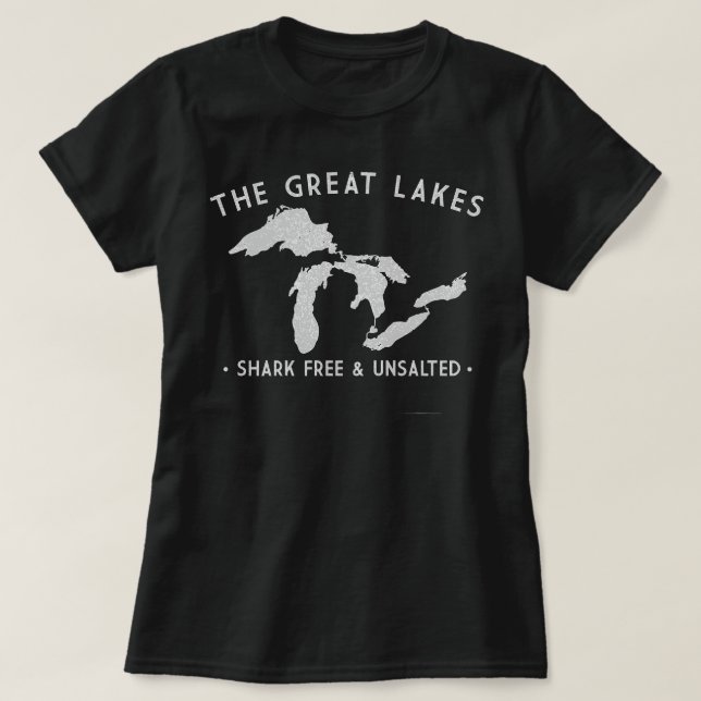 Great Lakes Shark Free and Unsalted Funny Pullover (Design devant)