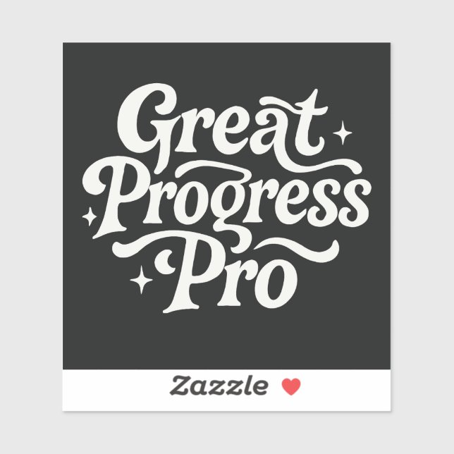 Great Progress Pro" Motivational Sticker  (Feuille)