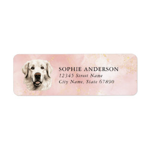 Great Pyrenees Chien Retourner Adresse Étiquettes