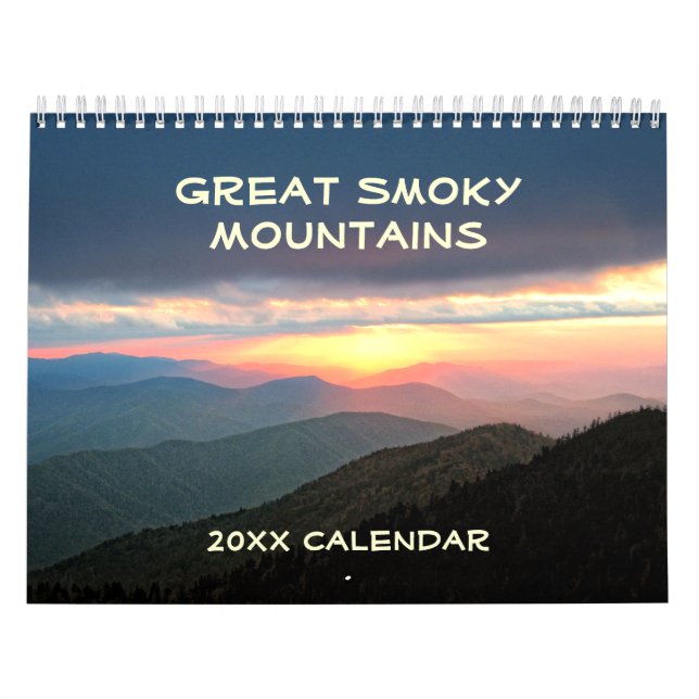 Great Smoky Mountains calendrier de 12 mois (Protection)