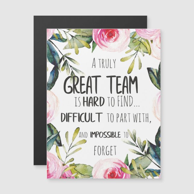 Great Team thank you gift Amazing team quote (Devant / Derrière)