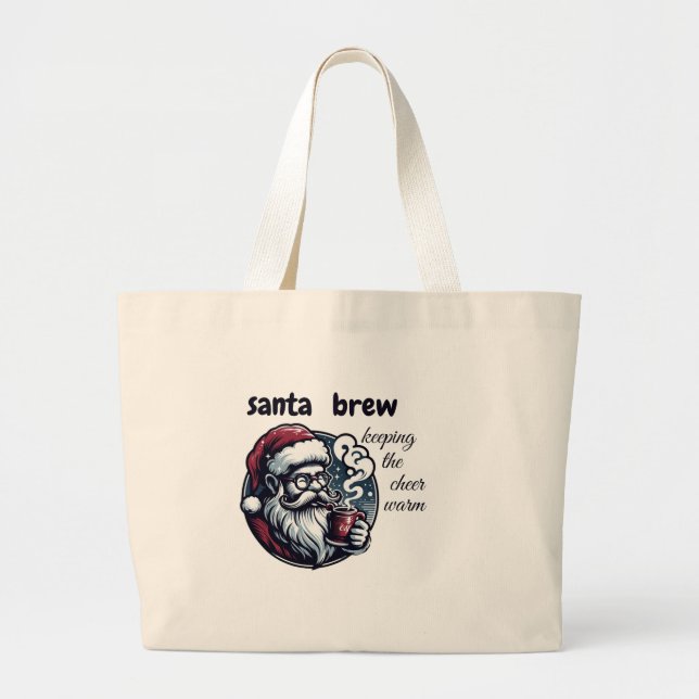 great tote bag with Santa Claus design  (Devant)