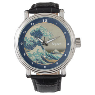 Great Wave au large de Kanagawa & Japonaise montre