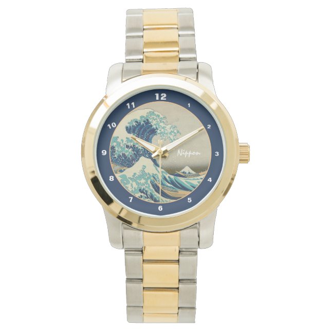 Great Wave au large de Kanagawa & Japonaise montre (devant)