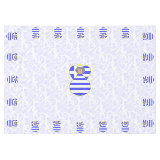 Grec Angel cheveux gris vêtu d'une nappe à drapeau