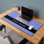 Grec Meander Key Blue, Votre Nom, Personnaliser<br><div class="desc">Elégante,  élégante et raffinée,  motif grecque dans les tons bleu et blanc. Un cadeau moderne et tendance,  parfait pour les amoureux de la Méditerranée dans votre vie. Personnalisez en ajoutant votre nom,  votre pseudonyme,  votre monogramme ou vos initiales.</div>