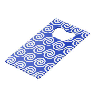 Grec Meander Key Waves Motif Bleu