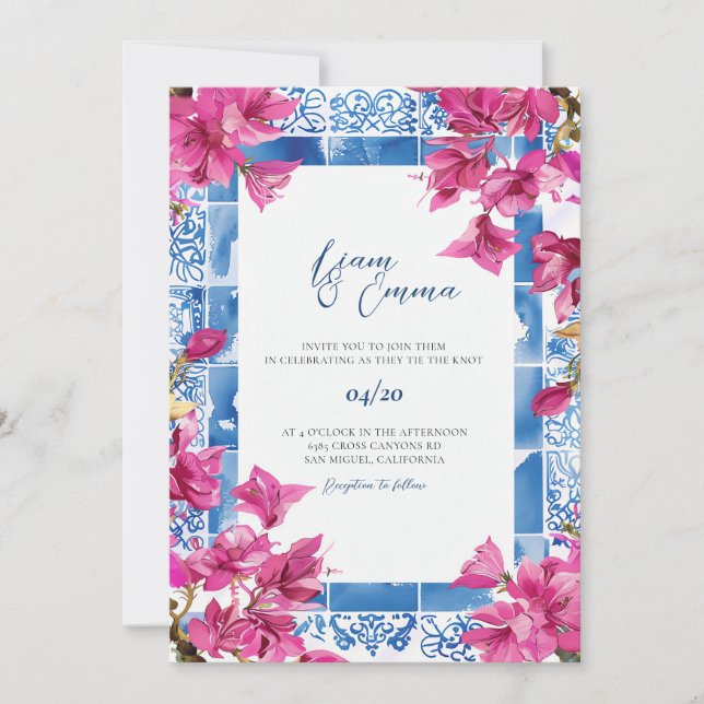 Grec méditerranéen Invitation Mariage Destination (Devant)