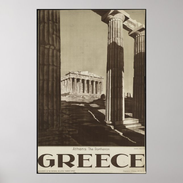 Grèce Athènes Poster Vintage voyage Ad Retro (Devant)