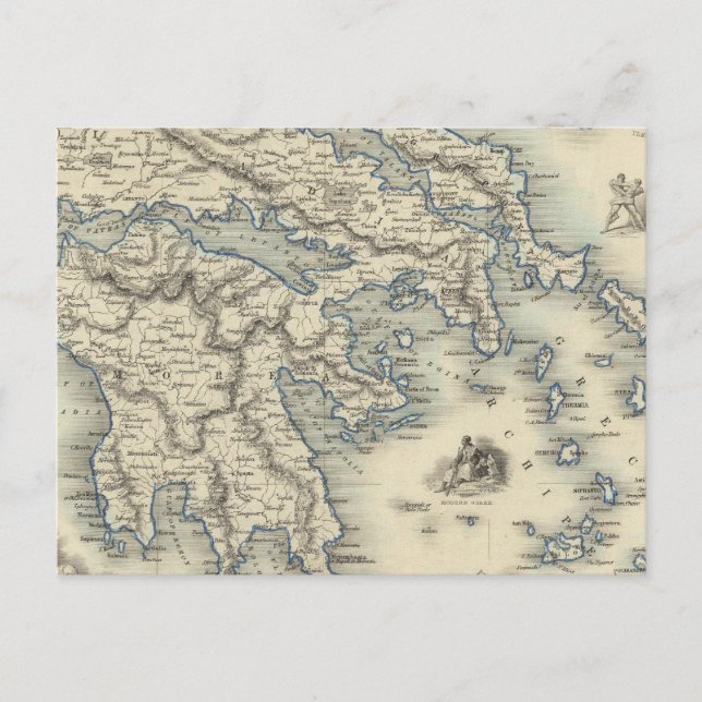Grèce avec des cartes inset de Corfou et Stampalia (Devant)