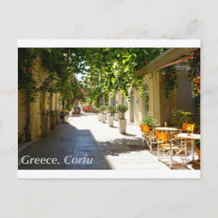 Grèce Corfou Street, Carte postale