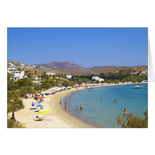 Grèce, île de Paros, Krios Beach vue d'en haut