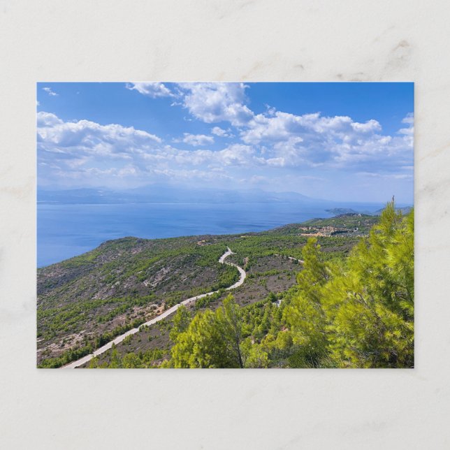 Grèce, Loutraki, vue mer du haut, Carte postale (Devant)