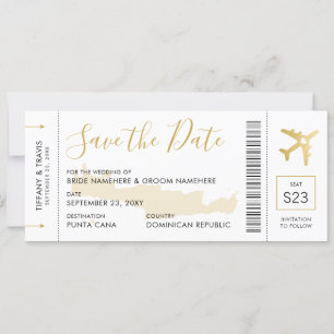 Grèce Mariage Crète Carte Billet Enregistrer la da