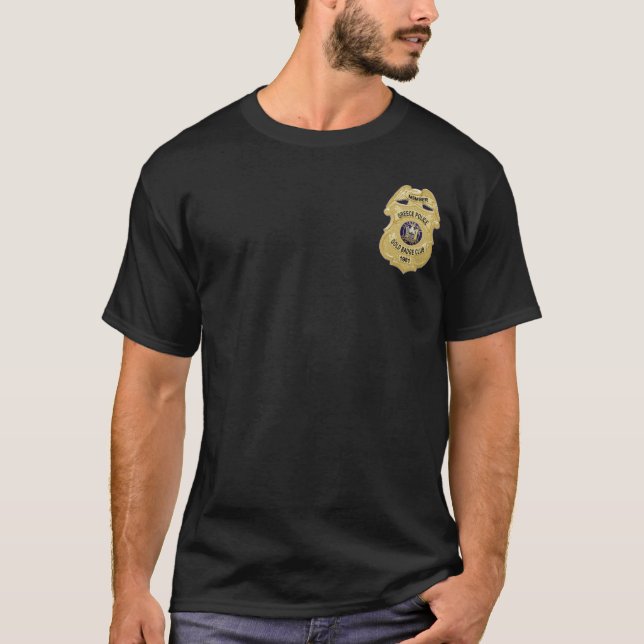 Grèce Police Gold Badge Club T-Shirt Gold Shield (Devant)
