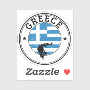 Grèce Sticker Drapeau Rond Pour Portable Book...