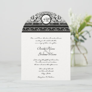 Grecian Floral Big Greek Wedding Invitation