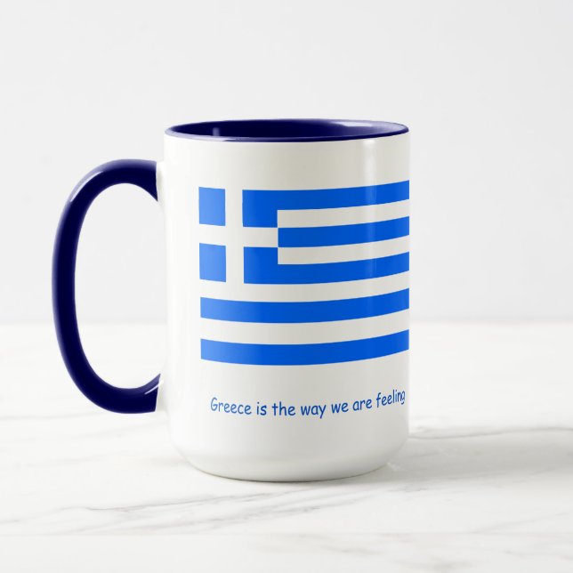 Grecs amoureux et tasse patriotique Combo Mug, 15  (Gauche)