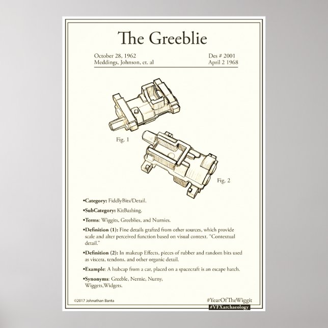 Greeblie 24" x 20", Value Poster Paper (Matte) (Devant)