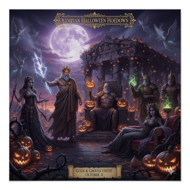 Greek and Roman Mythology Halloween Poster (Devant)